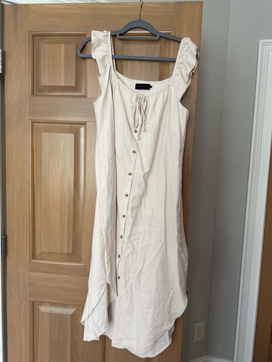 Hatch Dresses & Skirts - Hatch Cream Midi Dress with Button Front